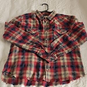 Diesel Distressed Button Down Size XL